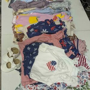 Twin Girls Spring -Summer Box Full, Name Brands size 3-12 months 90 pcs